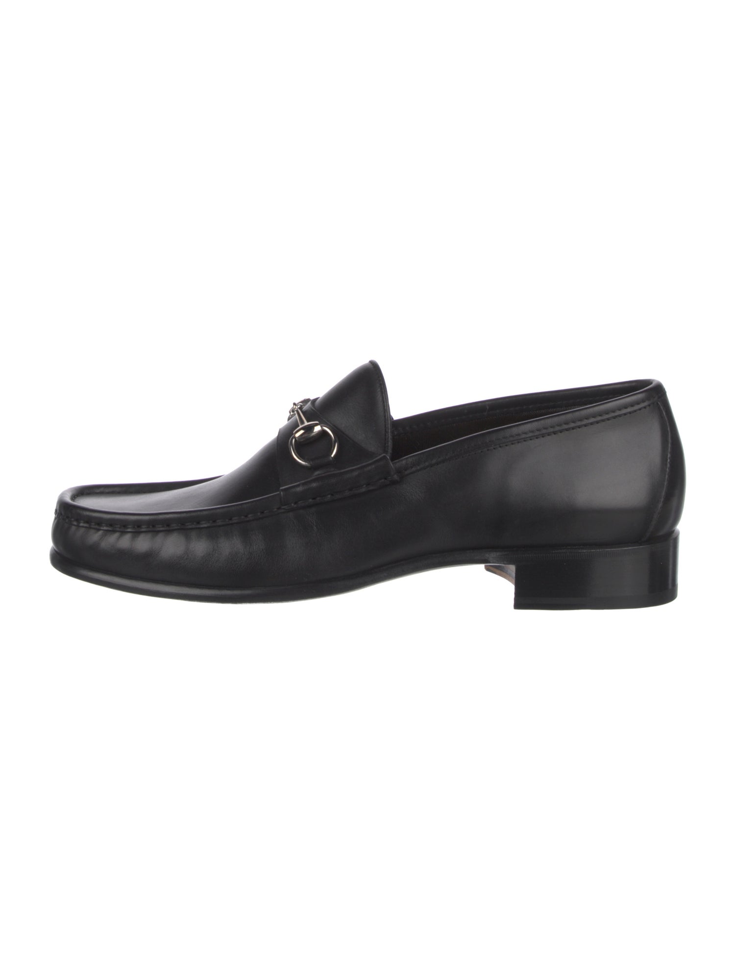 Gucci Horsebit Accent Leather Dress Loafers