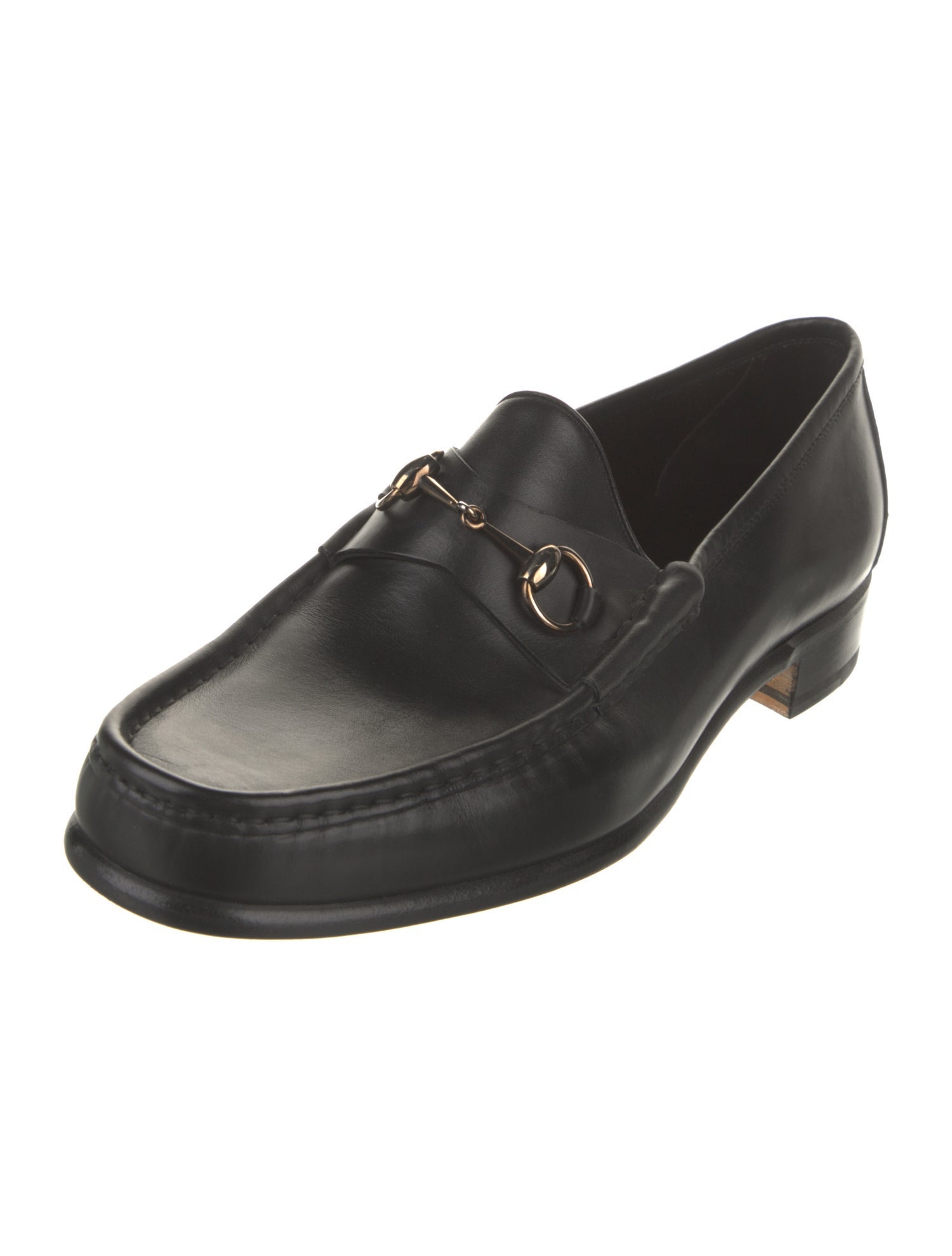Gucci Horsebit Accent Leather Dress Loafers