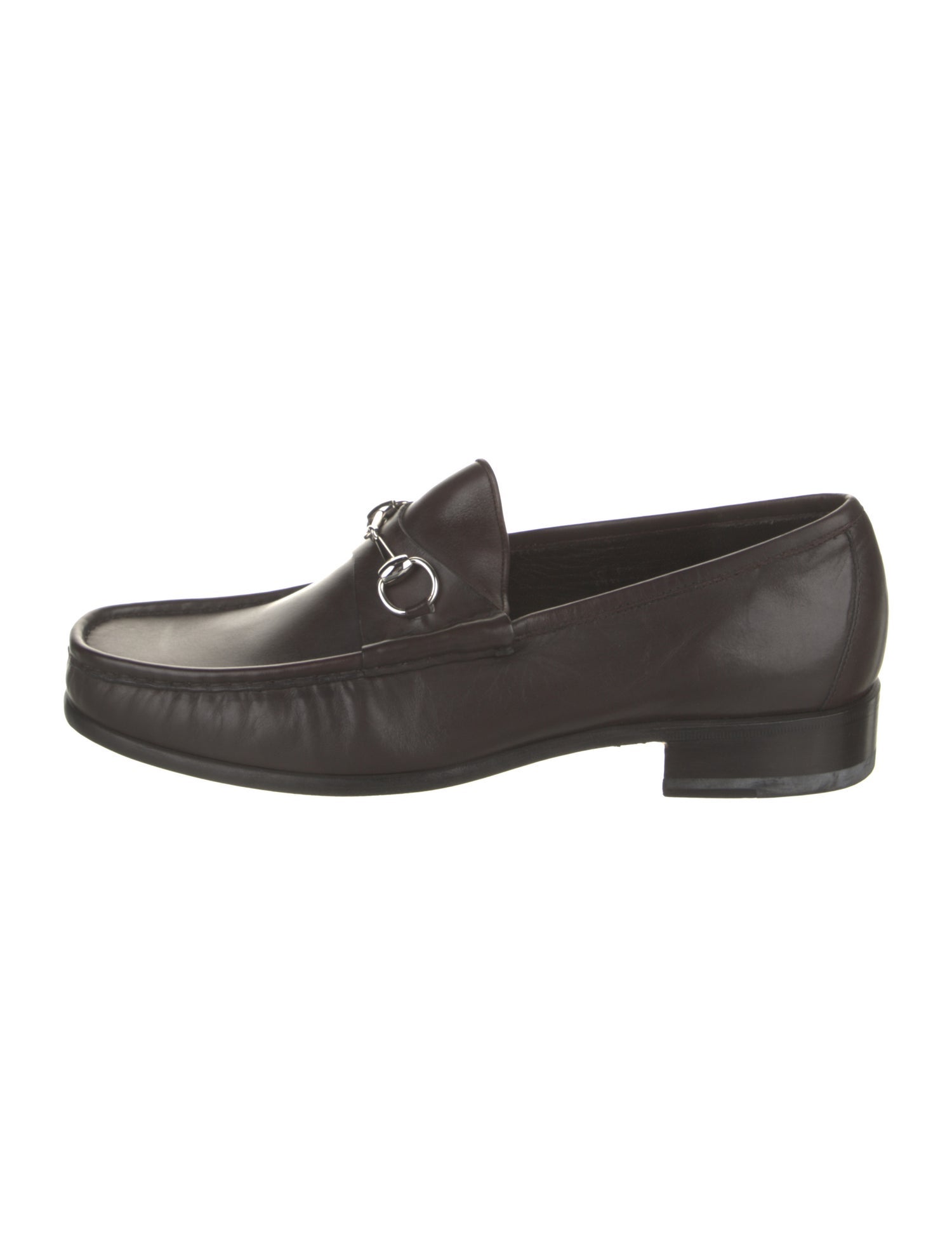 Gucci Horsebit Accent Leather Dress Loafers