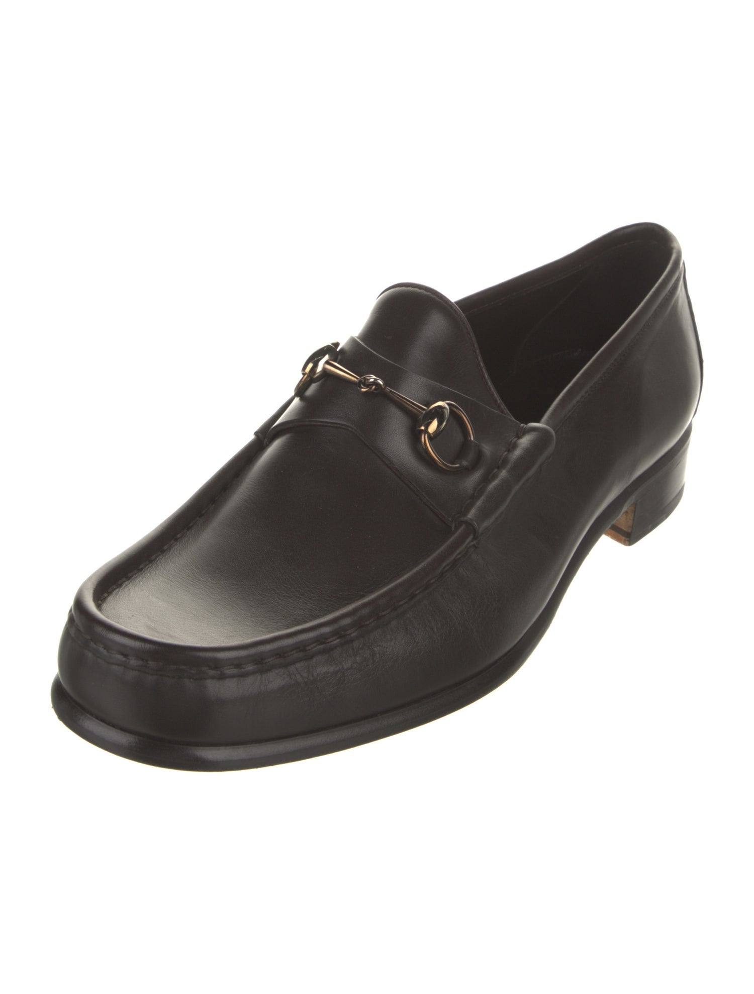 Gucci Horsebit Accent Leather Dress Loafers