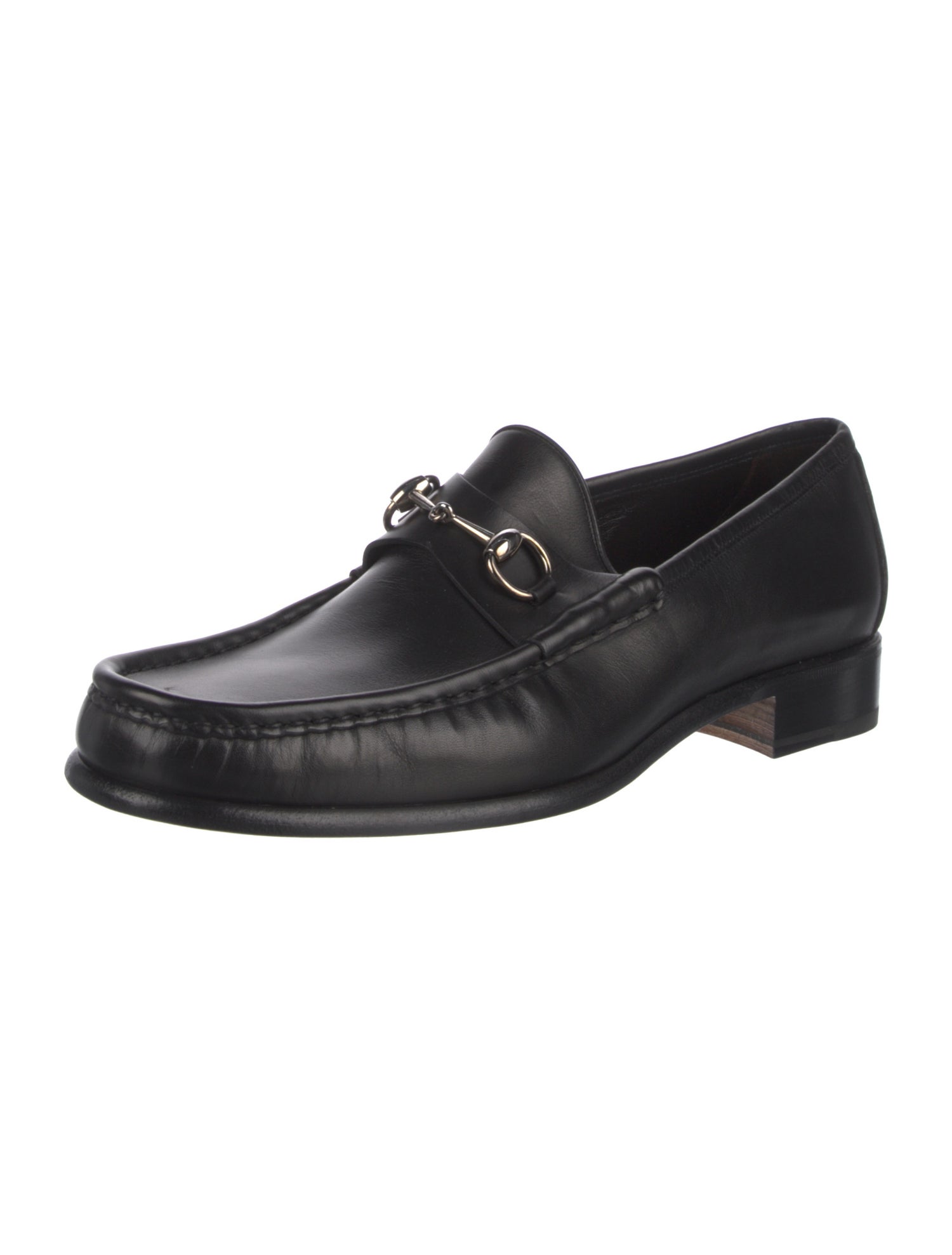 Gucci Horsebit Accent Leather Dress Loafers