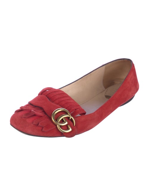 Gucci Double G Logo Suede Loafers