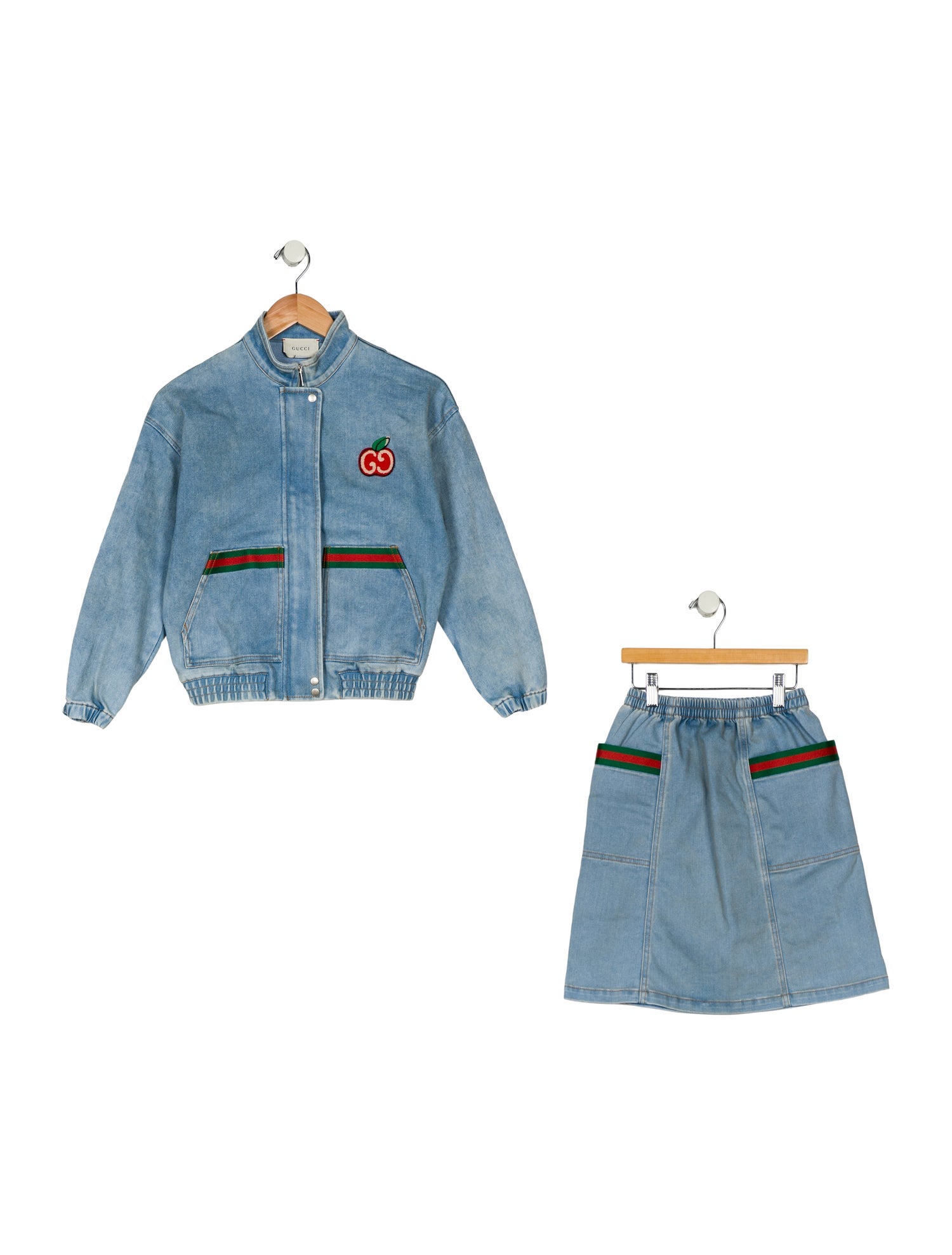 Gucci Girls' Denim Jacket & Skirt Set