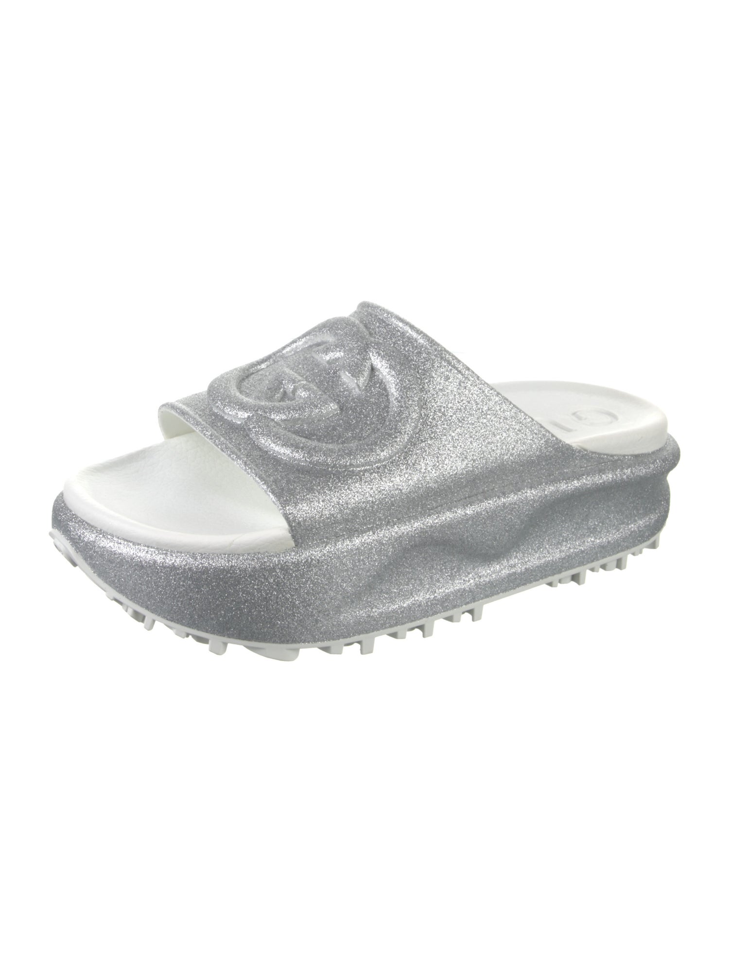Gucci Interlocking G Logo Glitter Slides