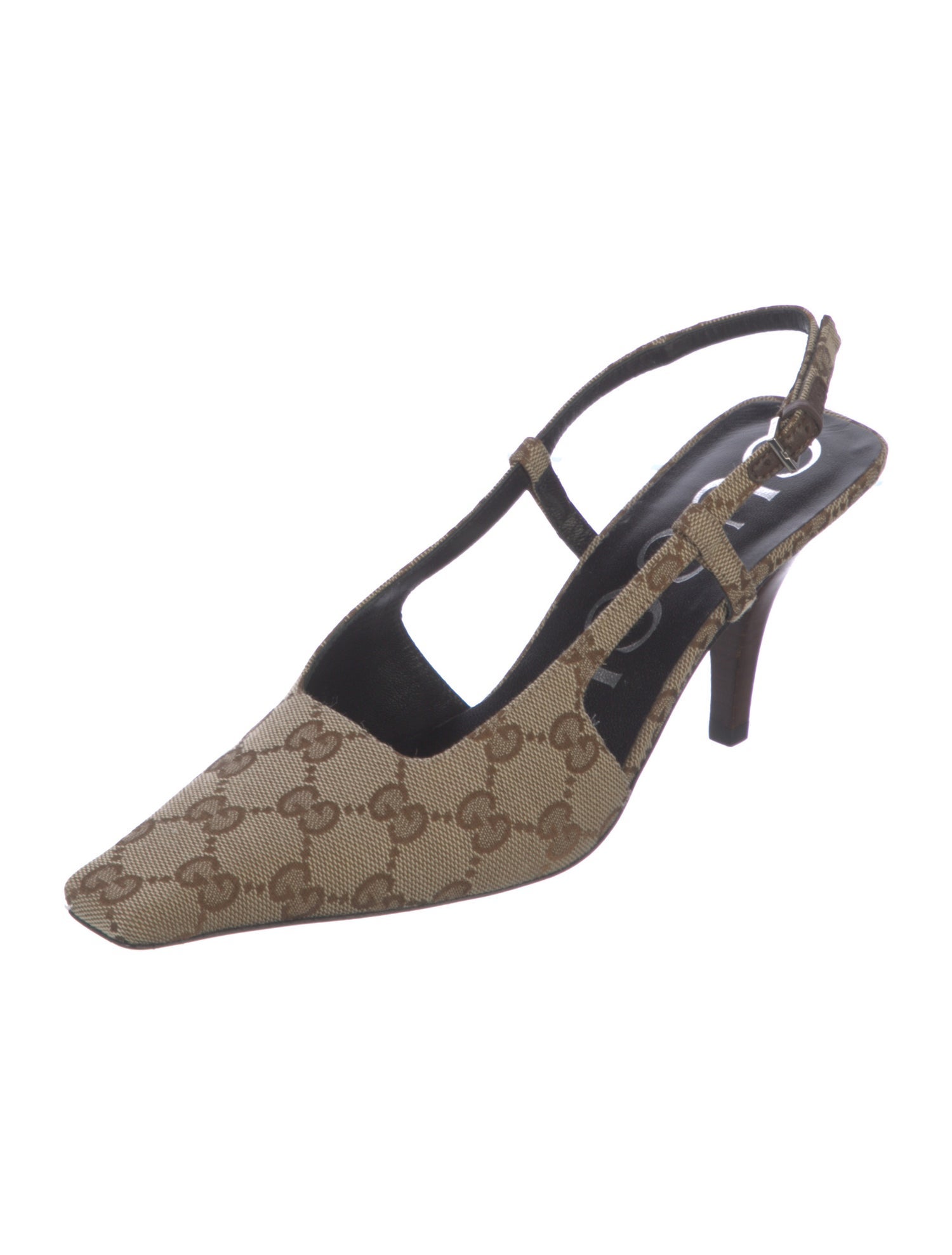 Gucci GG Canvas Canvas Slingback Pumps