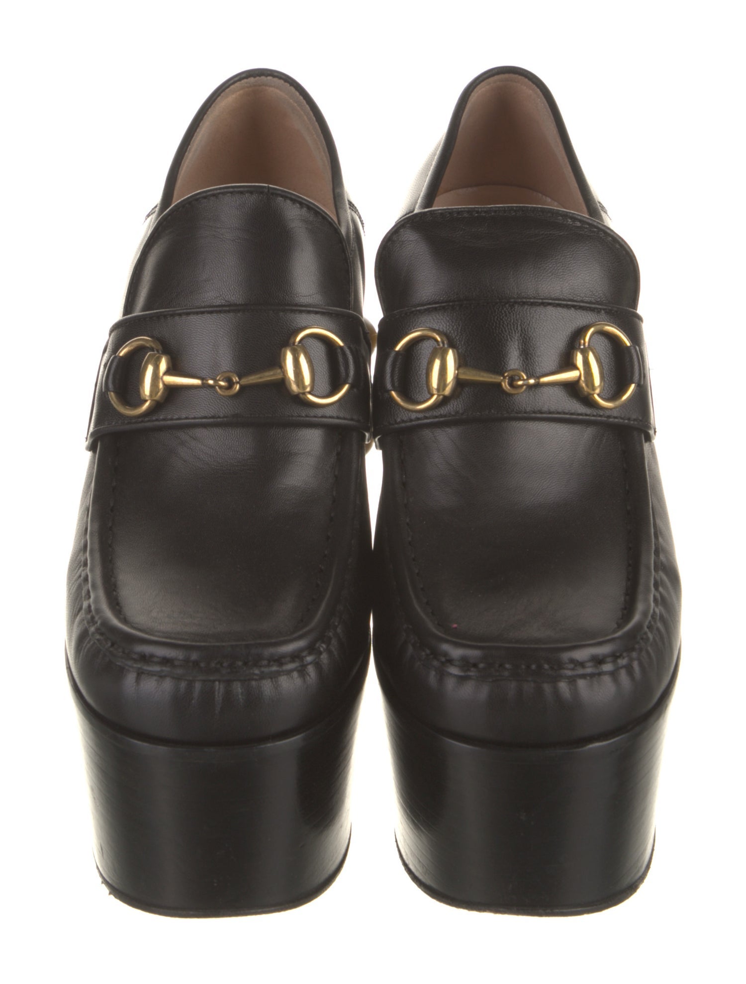 Gucci Horsebit Accent Leather Pumps