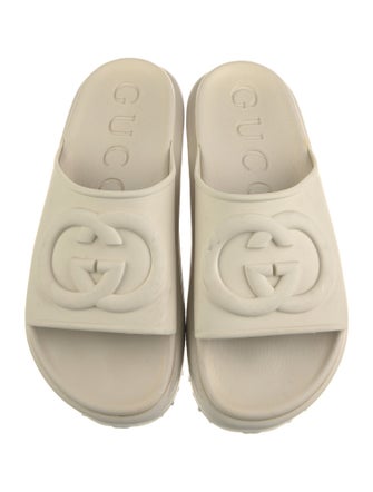 Gucci Interlocking G Logo Rubber Slides