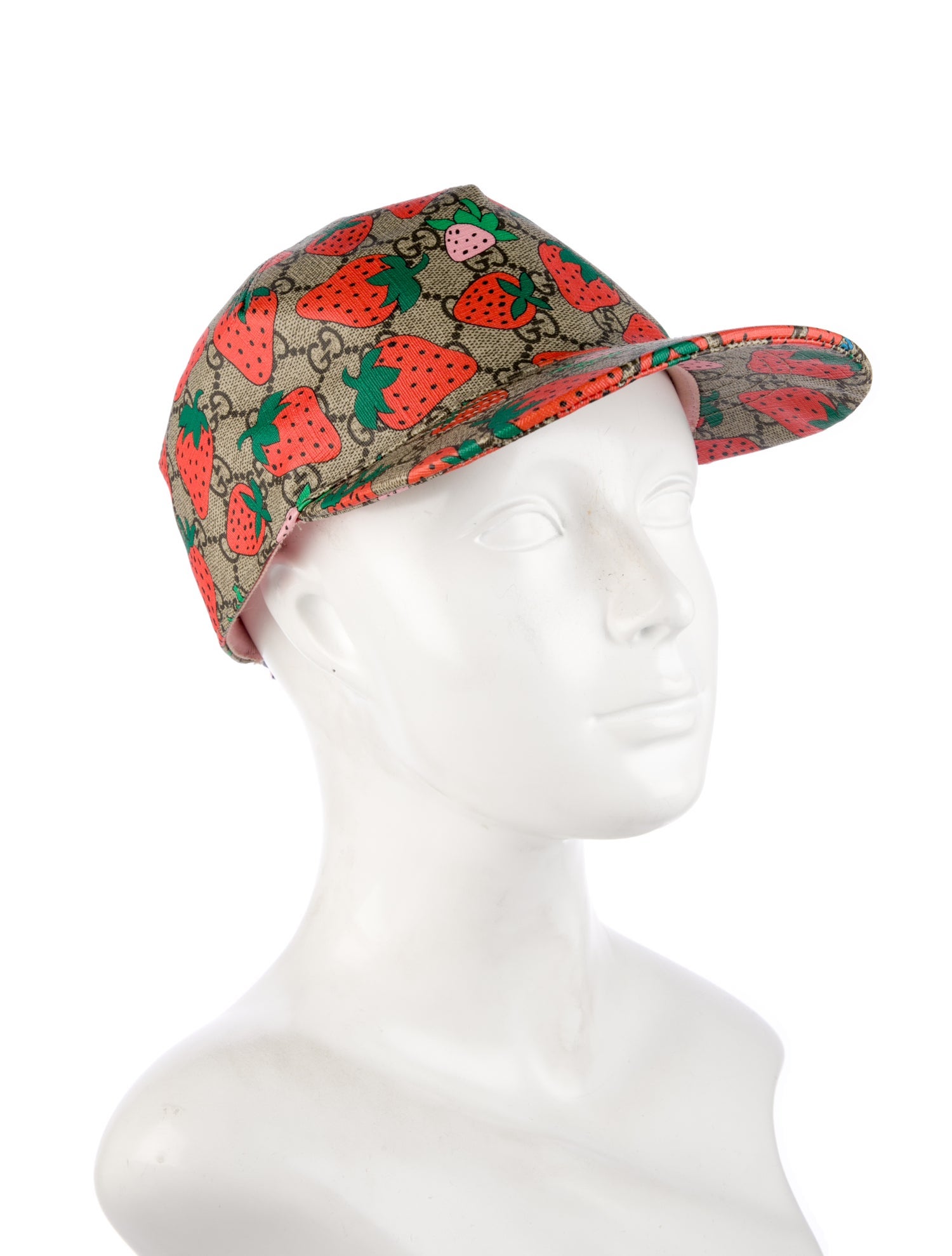 Gucci Strawberry Pattern Print Baseball Hat