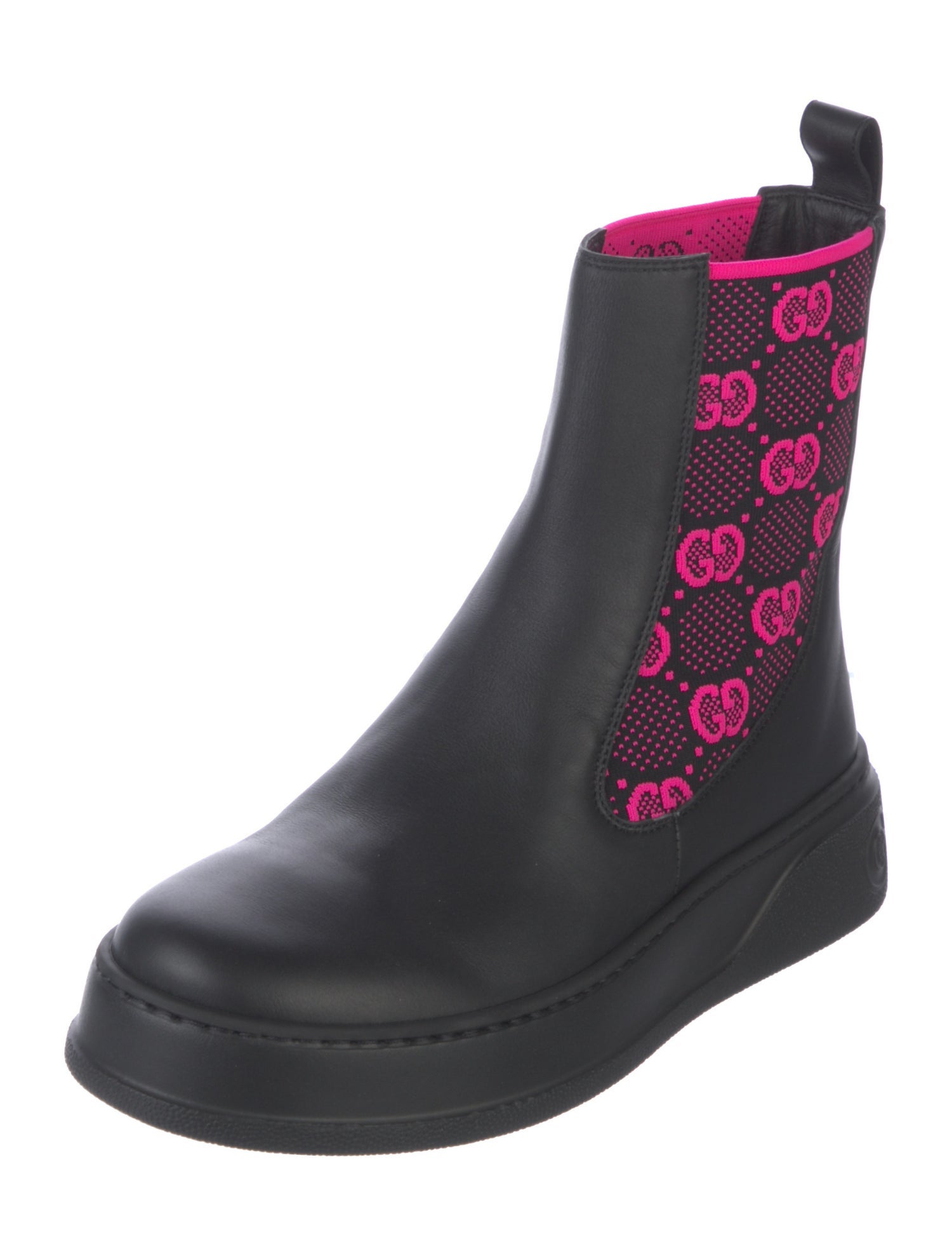 Gucci Interlocking G Logo Leather Chelsea Boots w/ Tags