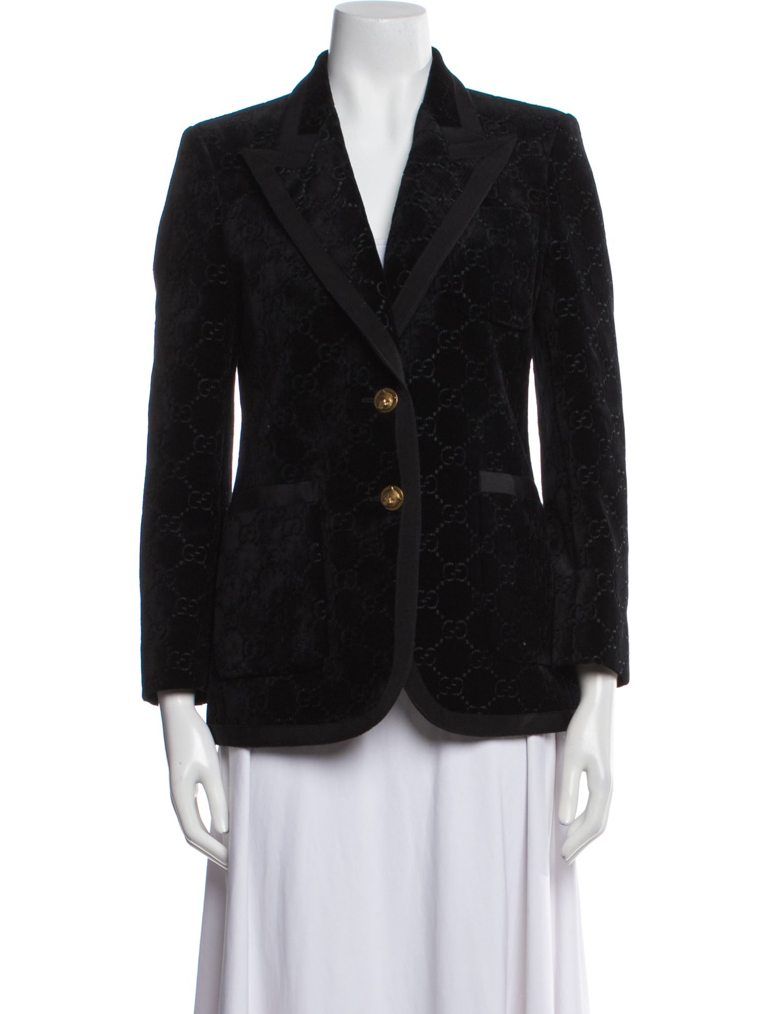 Gucci Velvet Printed Blazer