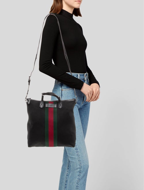 Gucci Web Shoulder Bag Vertical