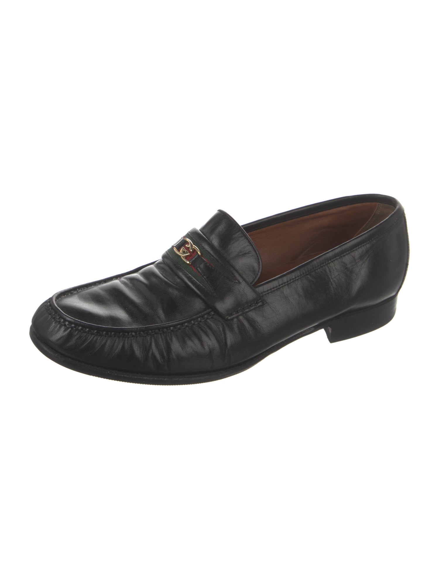 Gucci Horsebit Accent Leather Loafers