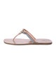Gucci Web Accent Canvas T-Strap Sandals