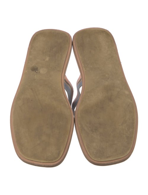 Gucci Web Accent Canvas T-Strap Sandals