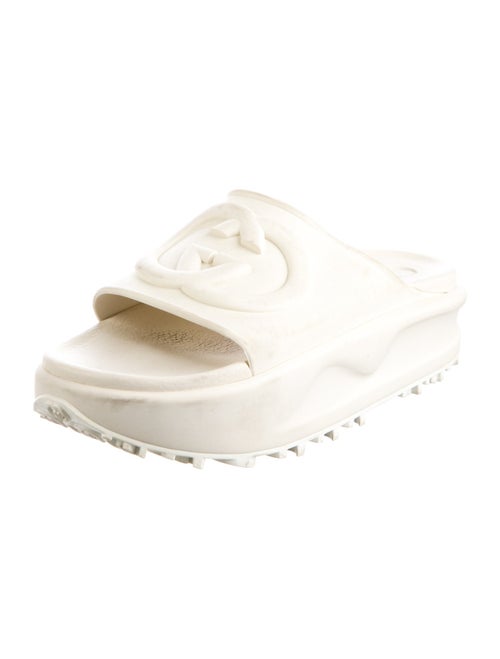 Gucci Interlocking G Logo Rubber Slides