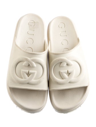 Gucci Interlocking G Logo Rubber Slides