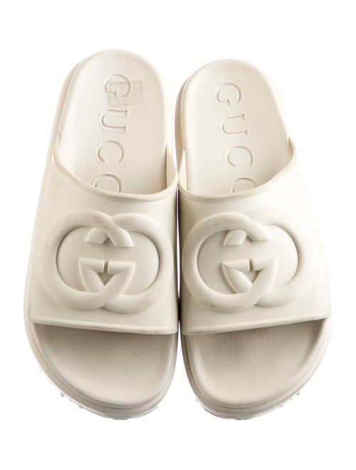 Gucci Interlocking G Logo Rubber Slides