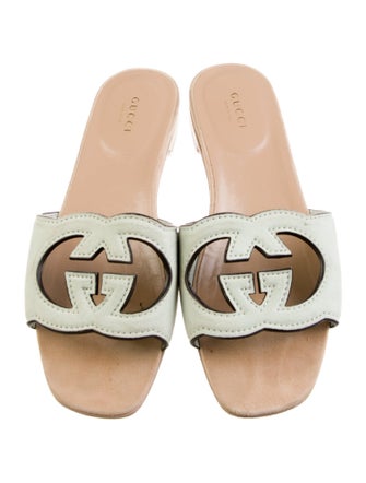 Gucci Interlocking G Logo Suede Slides