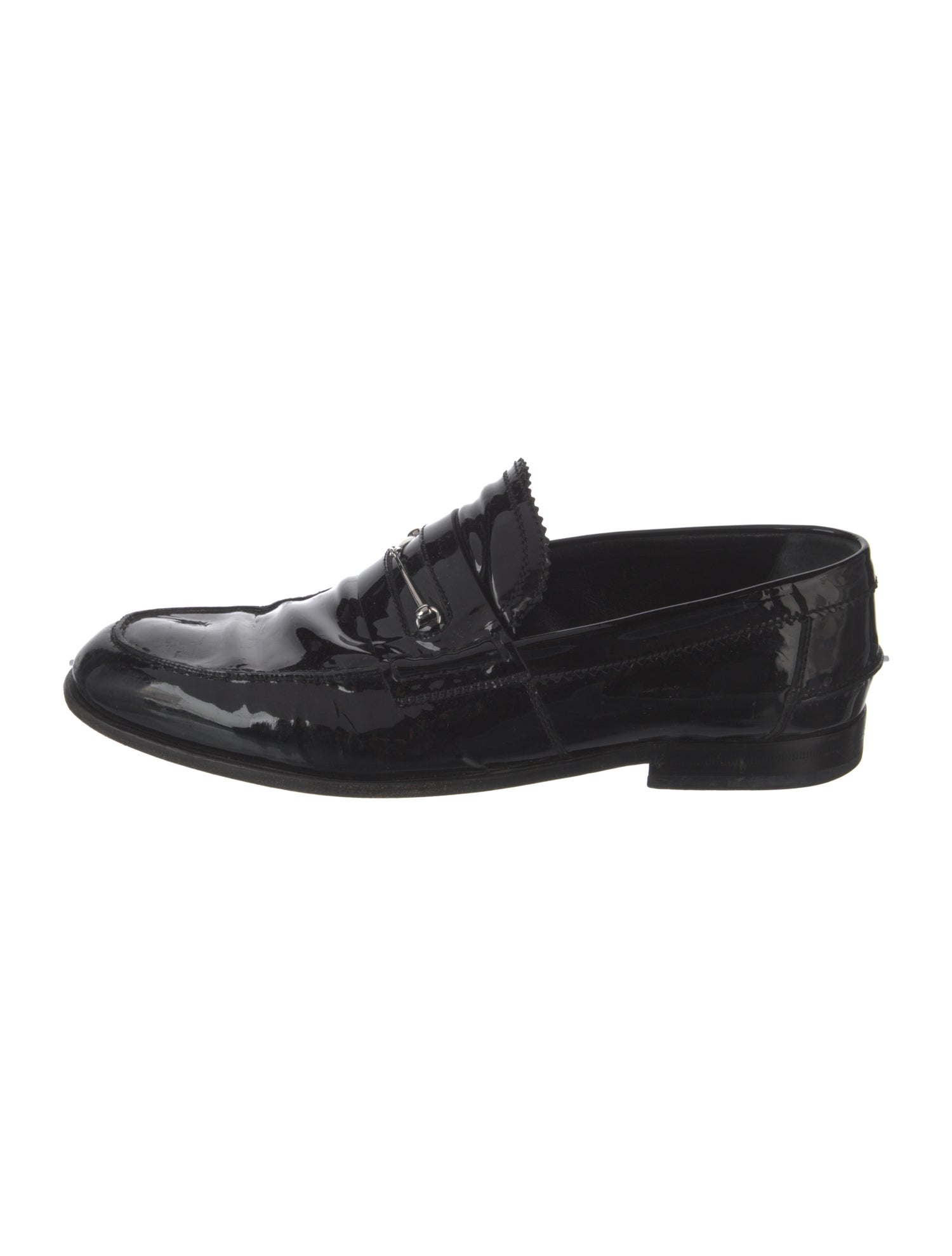 Gucci Horsebit Accent Patent Leather Loafers