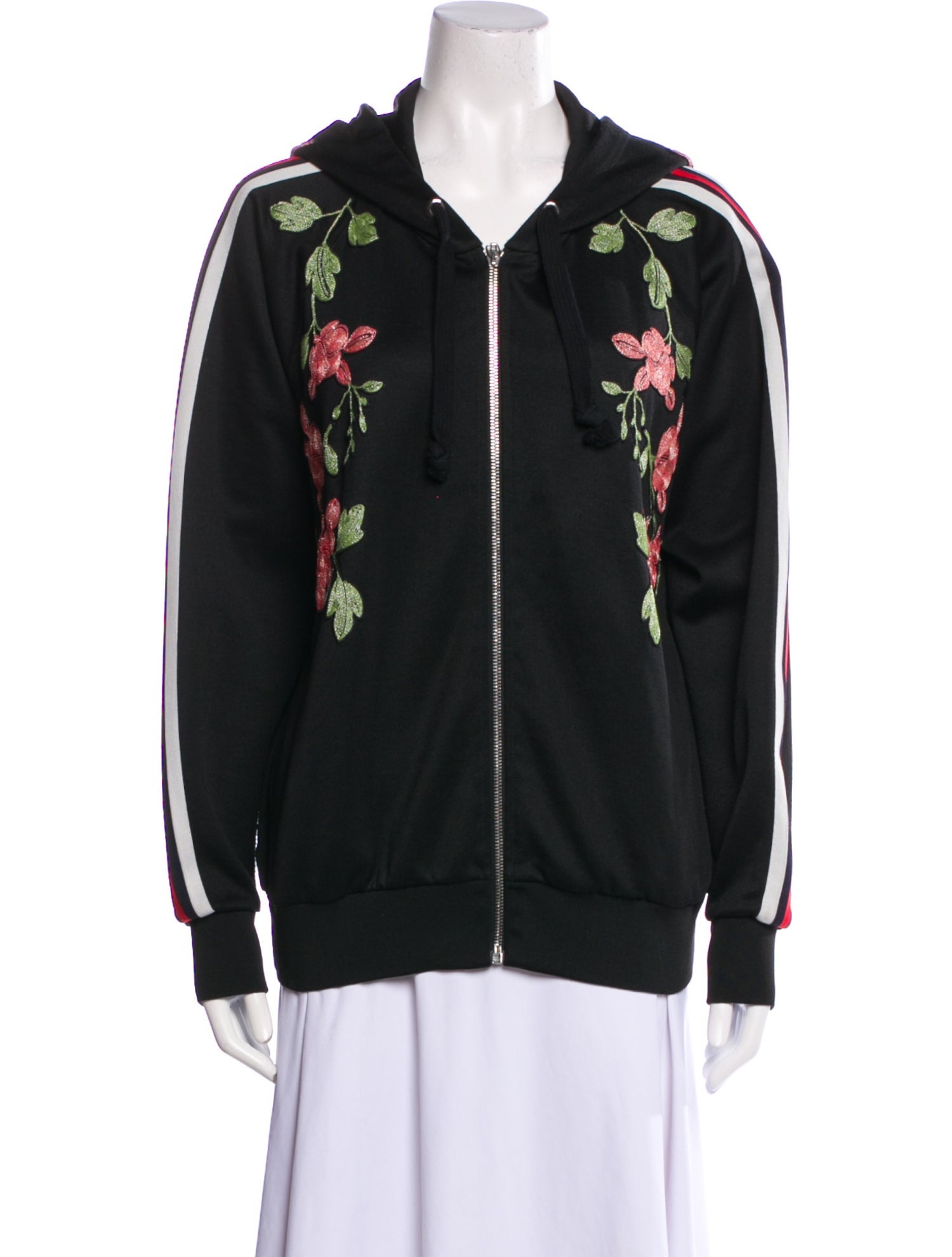 Gucci Floral Print V-Neck Sweatshirt