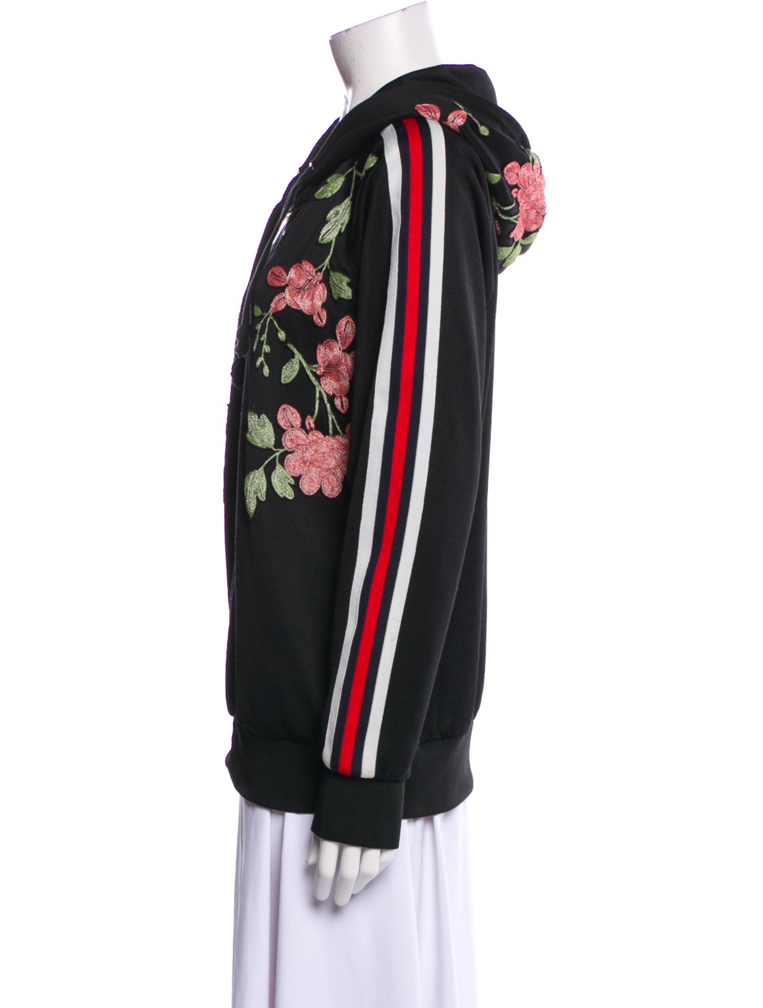 Gucci Floral Print V-Neck Sweatshirt