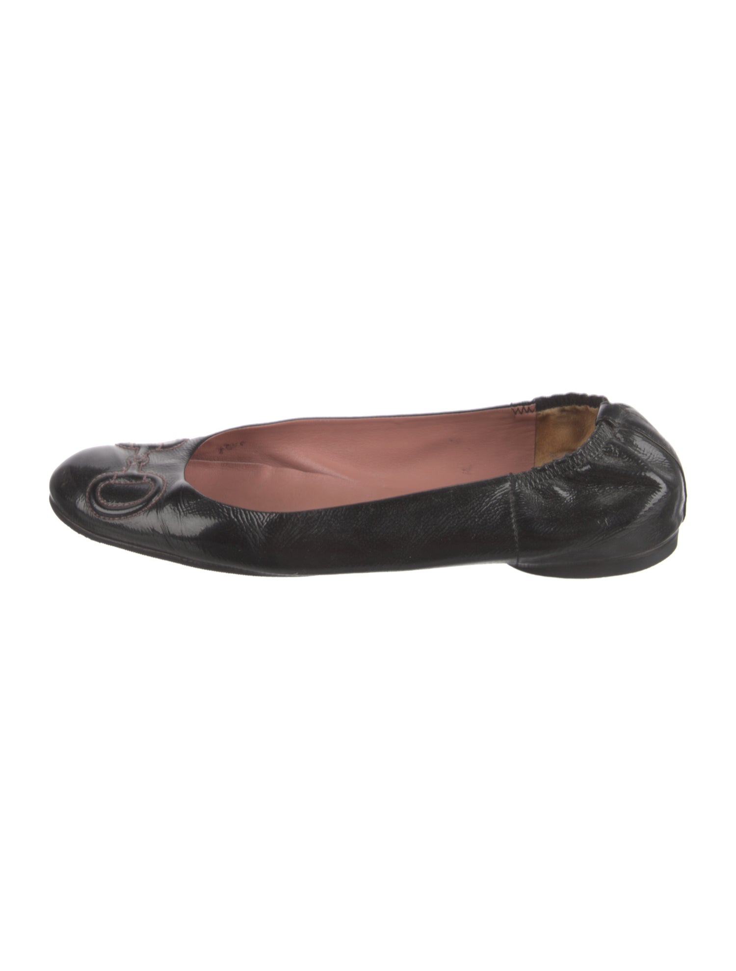 Gucci Horsebit Accent Patent Leather Ballet Flats