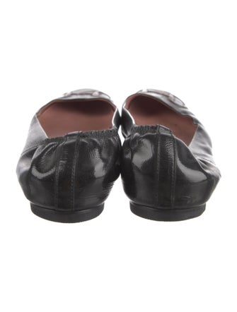 Gucci Horsebit Accent Patent Leather Ballet Flats