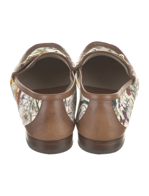 Gucci Flora Print Canvas Loafers