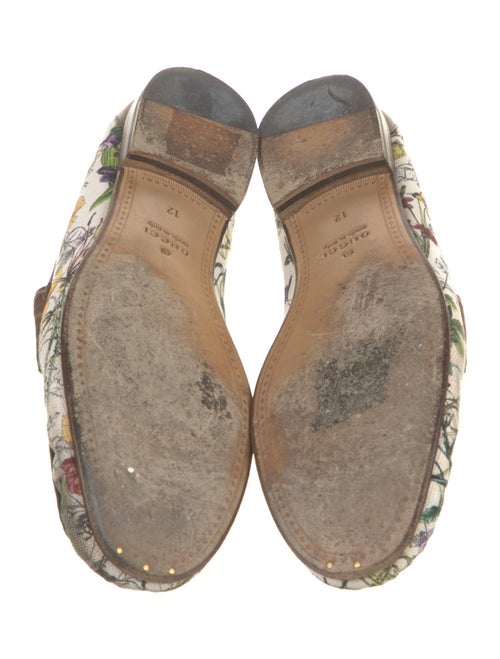 Gucci Flora Print Canvas Loafers