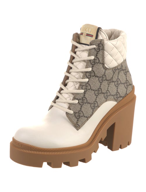 Gucci Printed Combat Boots