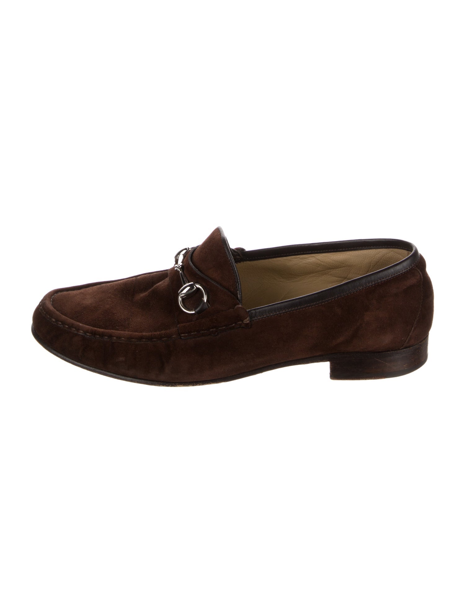 Gucci Horsebit Accent Suede Loafers
