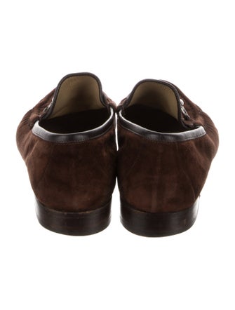 Gucci Horsebit Accent Suede Loafers