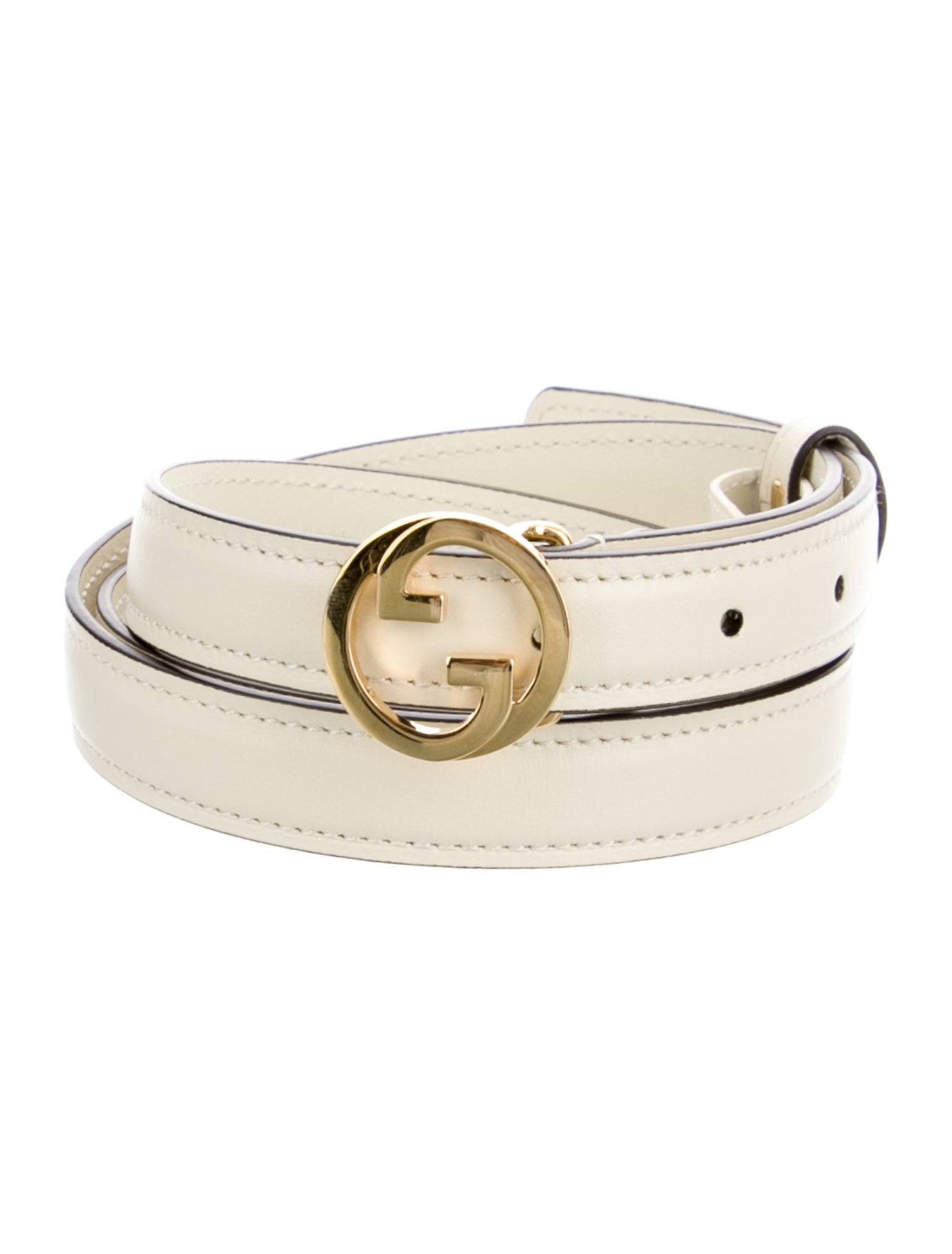 Gucci Leather belt with Double G buckle Double G Logo Belt