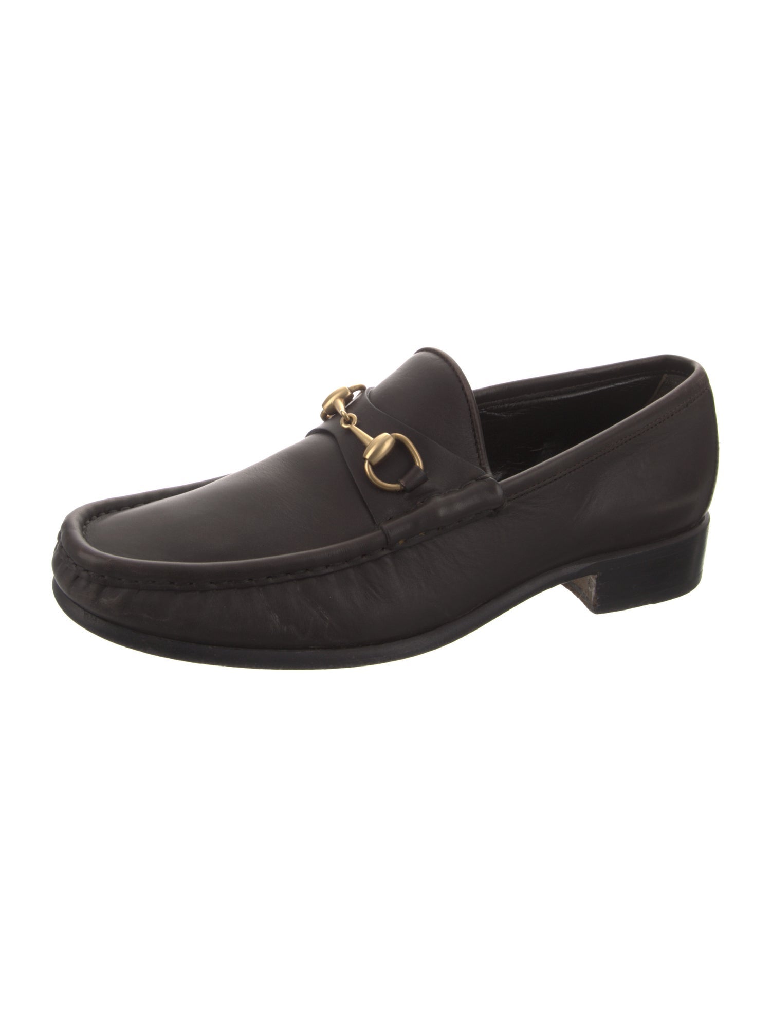Gucci Horsebit Accent Leather Loafers