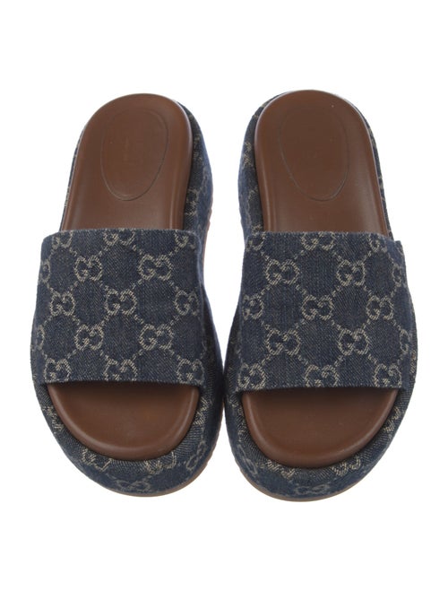 Gucci GG Denim Denim Slides