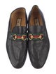 Gucci Web Accent Leather Loafers