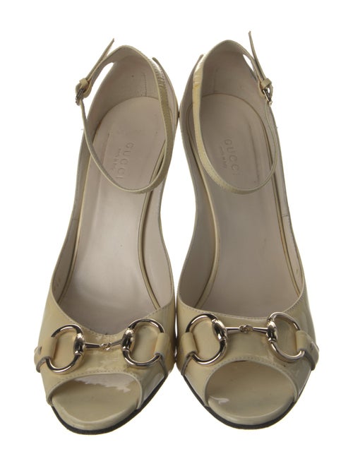 Gucci Horsebit Accent Patent Leather Sandals