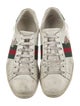 Gucci Web Accent Leather Sneakers
