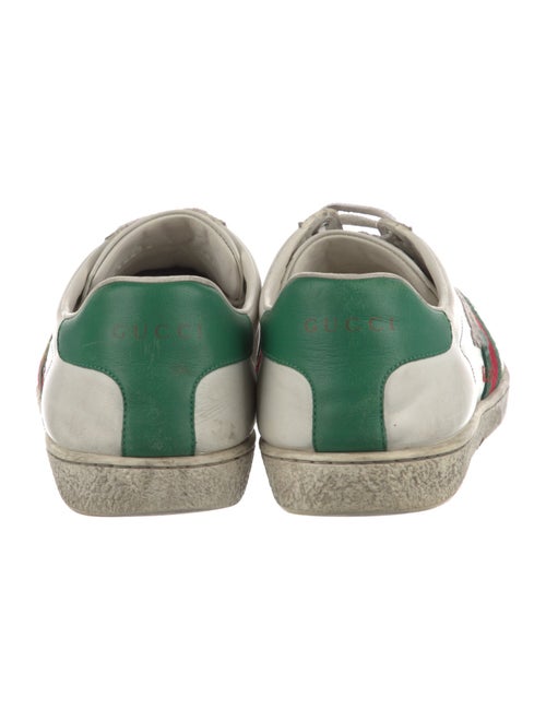 Gucci Web Accent Leather Sneakers
