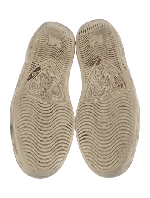 Gucci Web Accent Leather Sneakers