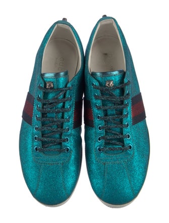 Gucci Web Accent Glitter Sneakers