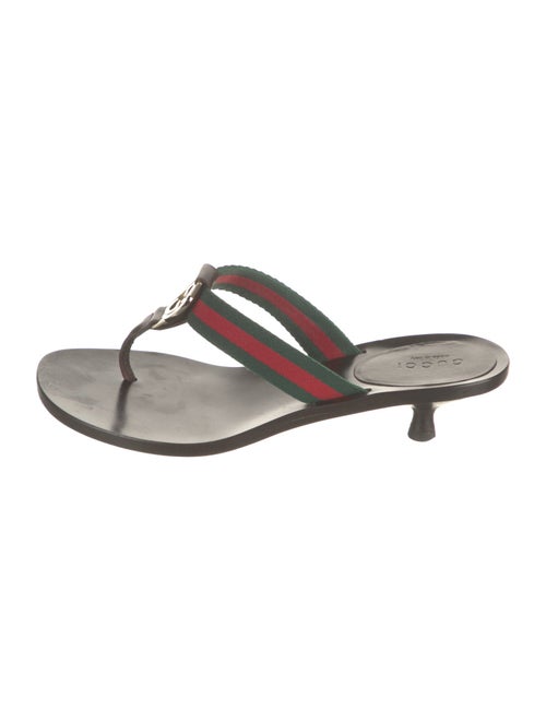 Gucci Web Accent Flip Flops