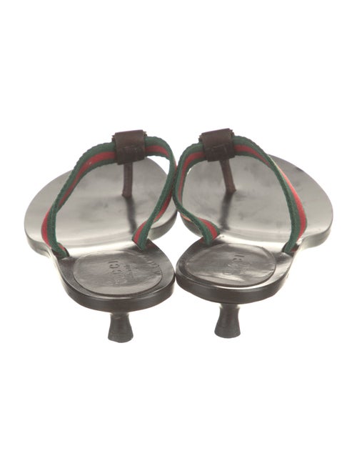 Gucci Web Accent Flip Flops