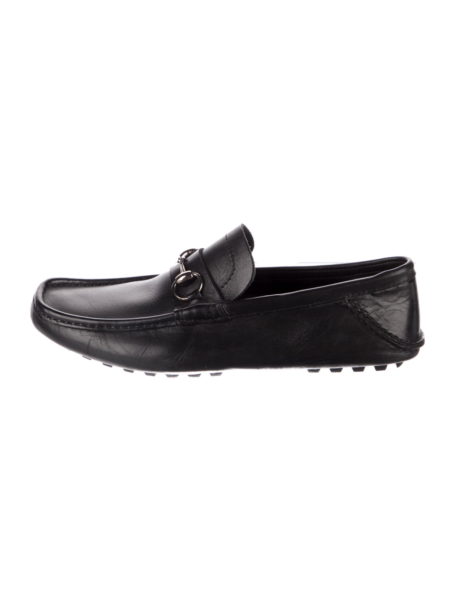 Gucci Horsebit Accent Leather Loafers