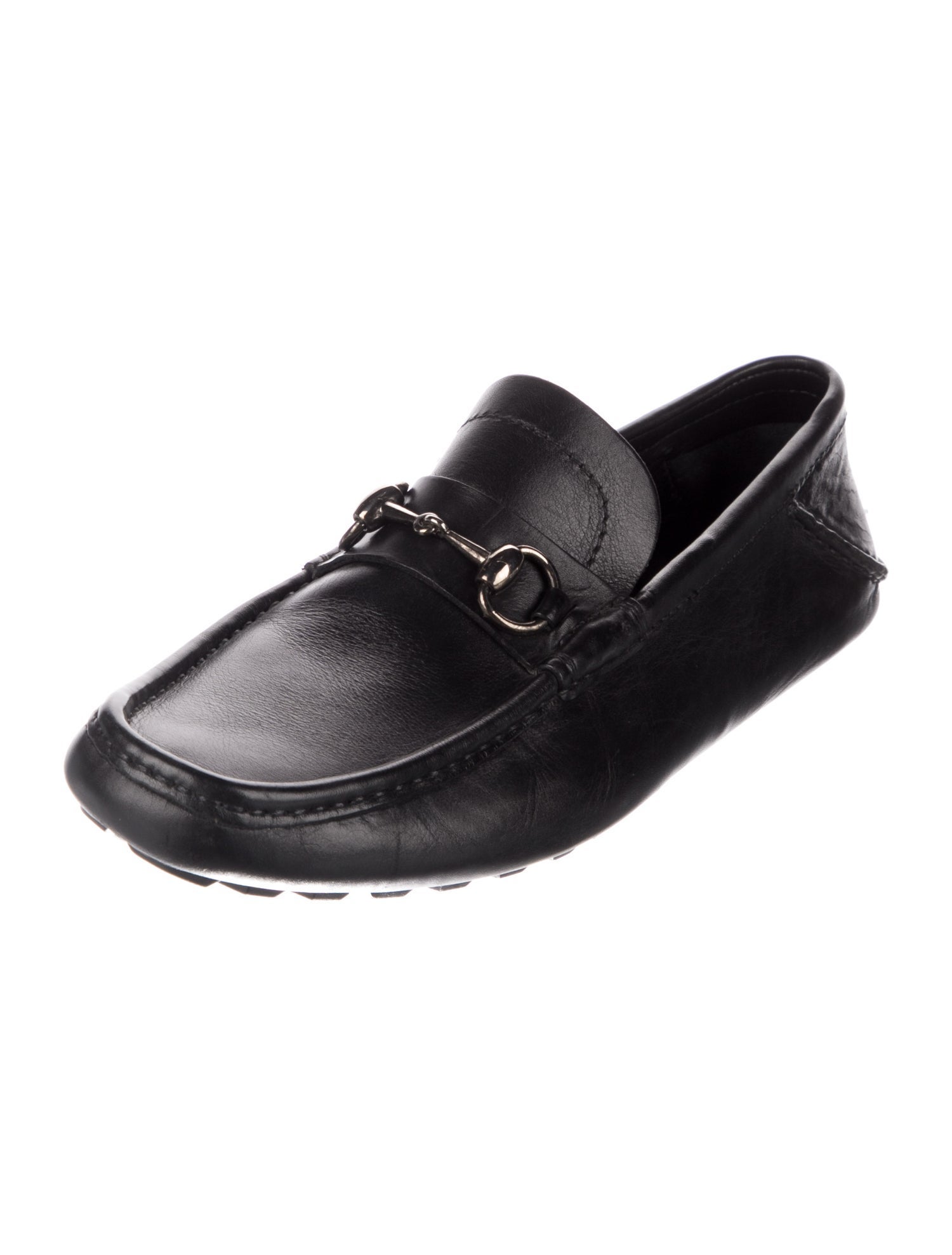 Gucci Horsebit Accent Leather Loafers