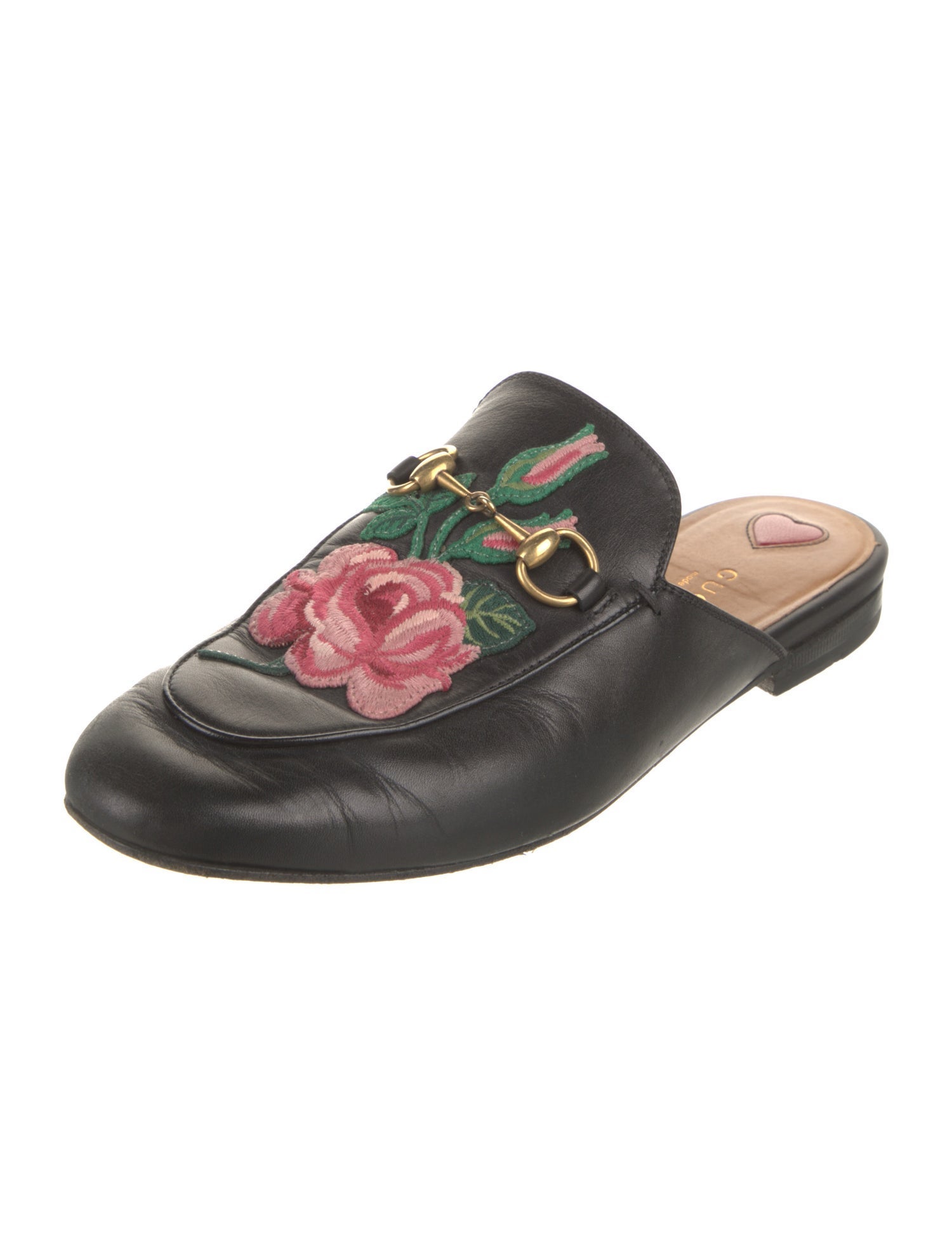 Gucci Horsebit Accent Leather Mules