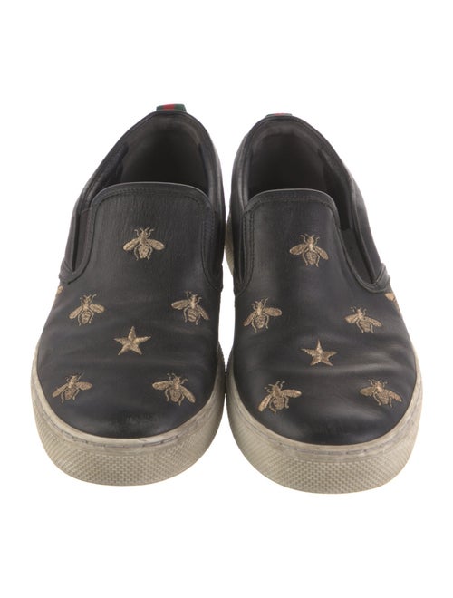 Gucci Web Accent Leather Sneakers