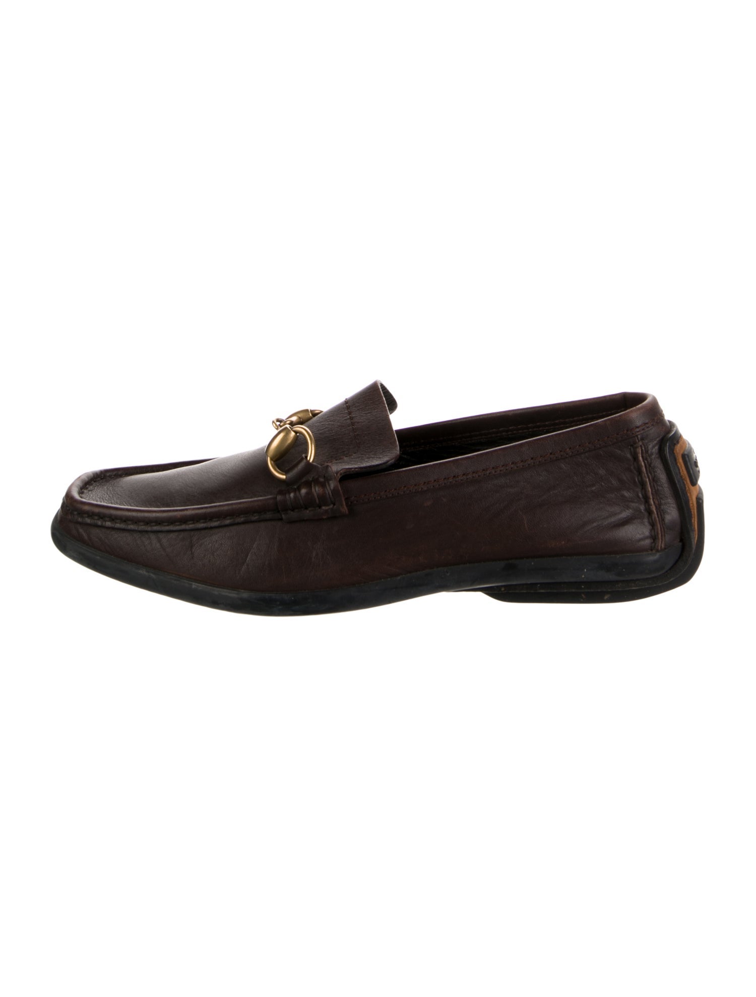 Gucci Horsebit Accent Leather Loafers