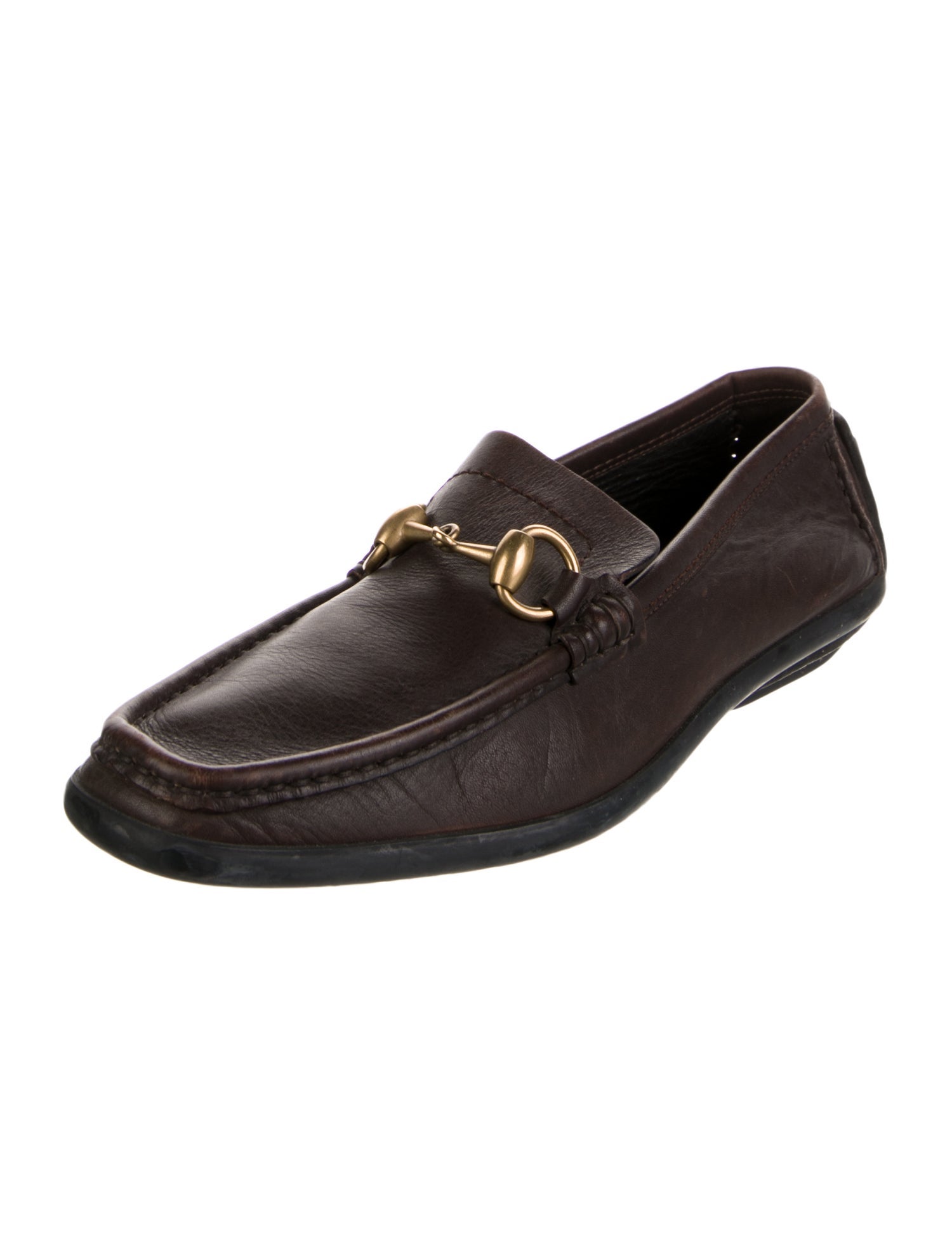 Gucci Horsebit Accent Leather Loafers