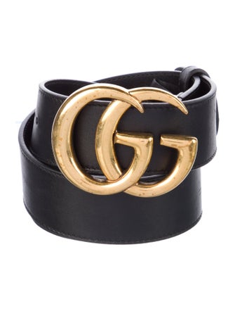 Gucci Double G Logo Leather Belt